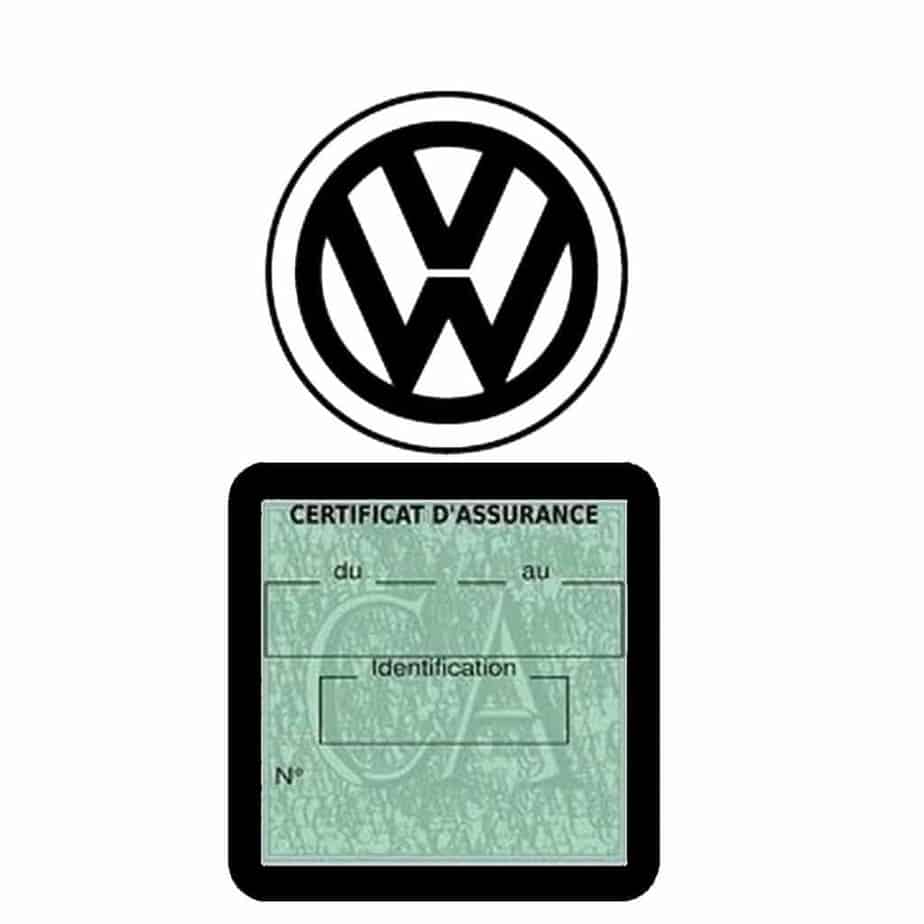 VOLKSWAGEN pochette étui assurance voiture VW