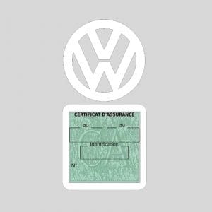 VOLKSWAGEN VS88 Porte vignette assurance VW