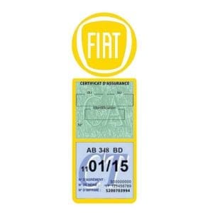 Fiat logo étui assurance auto