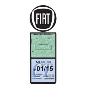 Fiat logo étui assurance auto