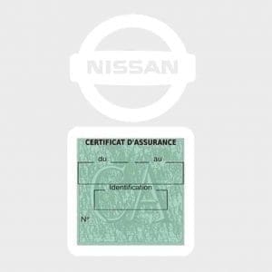 NISSAN VS92 Porte vignette assurance voiture