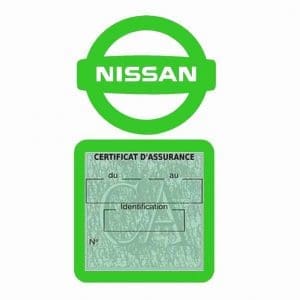 NISSAN VS92 Porte vignette assurance voiture