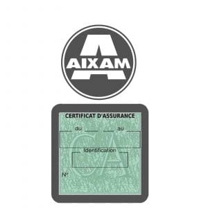AIXAM VS117 Pochette assurance voiture sans permis
