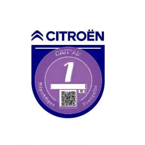 Porte macaron CRIT-AIR CITROEN VC6 logo