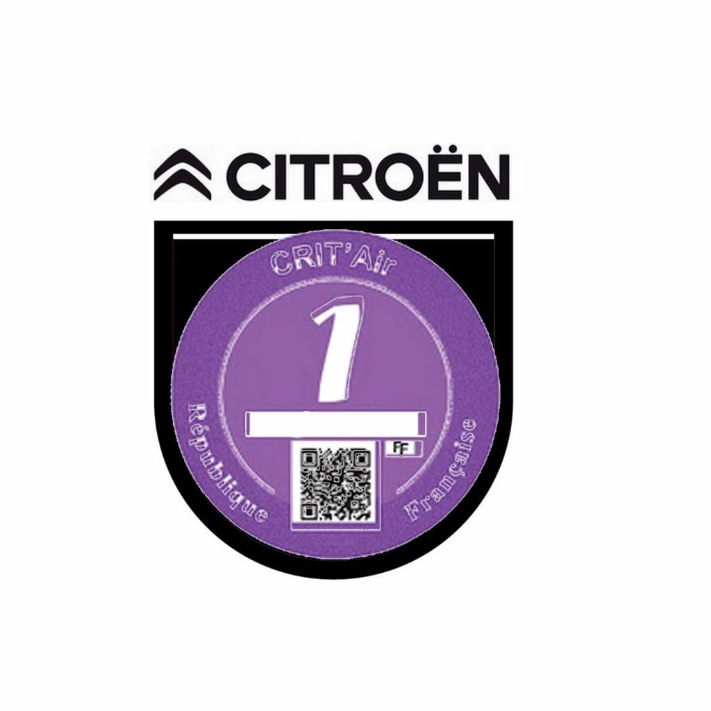 Porte macaron CRIT-AIR CITROEN VC6 logo